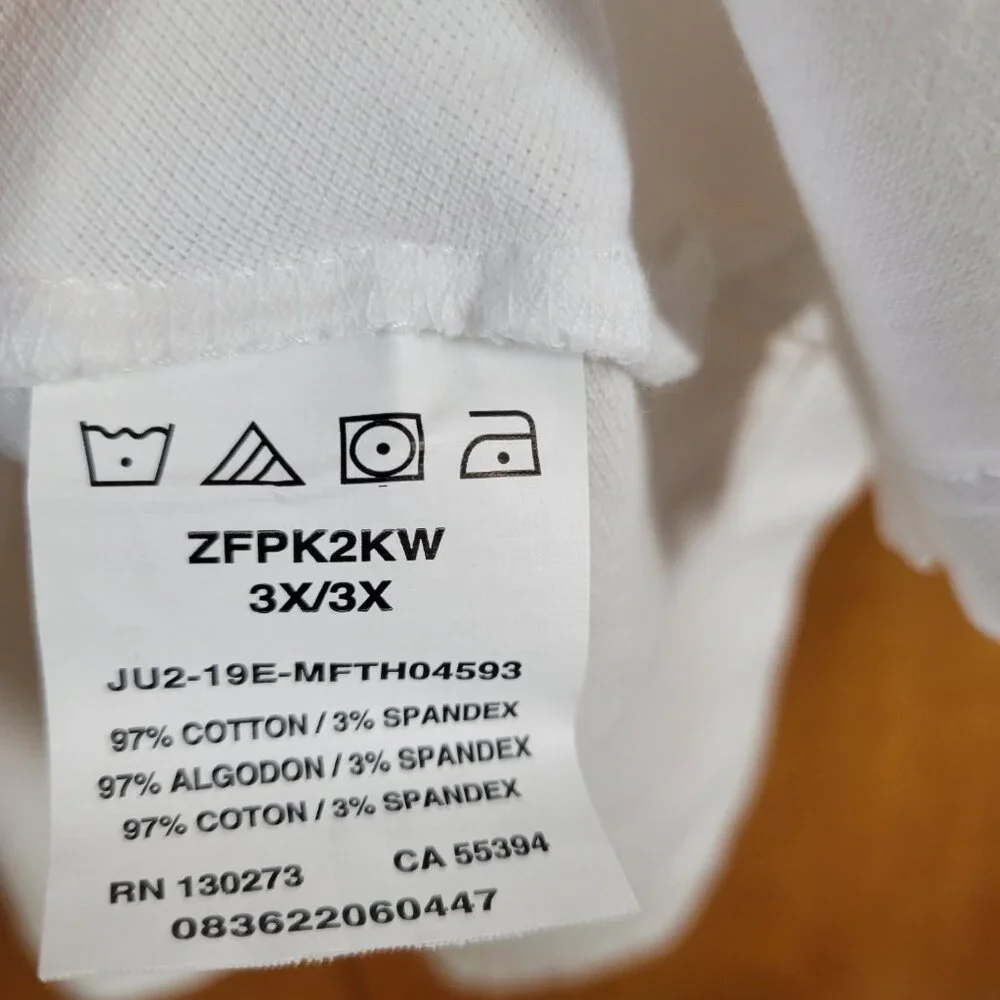 NEW Riders by Lee Indigo Polo Shirt White Womens 3X Comfort Athleisure NWT - Picture 7 of 11